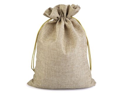 Dárkový pytlík 22x28 cm imitace juty (Balení 20 ks, Varianta 5 béžová tm.)