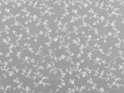 Bavlněná látka květy (Balení 1 m, Varianta 5 černá)