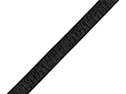 Pruženka brokátová / ramínková šíře 10 mm s lurexem (Balení 13.5 m, Varianta 1 stříbrná)