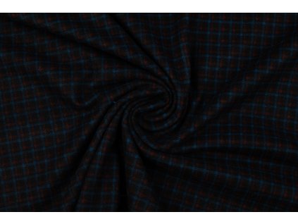 Úplet punto modro-červené kostičky 290 g/m2