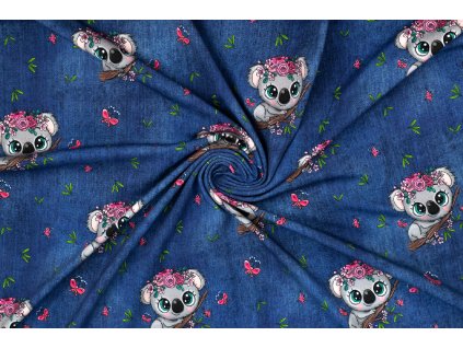 bavlneny uplet koala na jeans