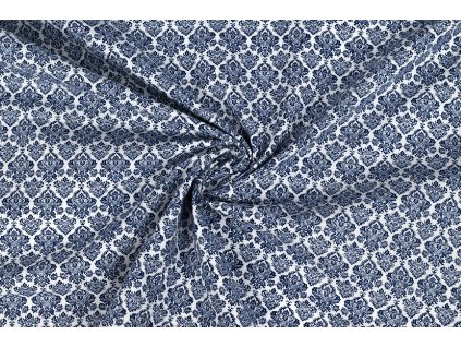 bavlnene platno modrotisk vzor folklor