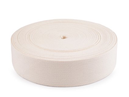 Bavlněný popruh šíře 50 mm (Balení 25 m, Varianta režná světlá)