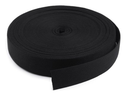 Bavlněný popruh šíře 40 mm (Balení 25 m, Varianta černá)