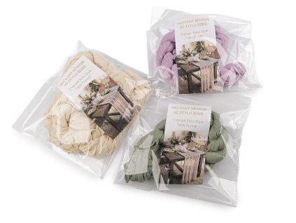 Mačkaný běhoun ve stylu boho pro svatby a oslavy 0,5x3 m (Balení 1 ks, Varianta 1 krémová světlá)