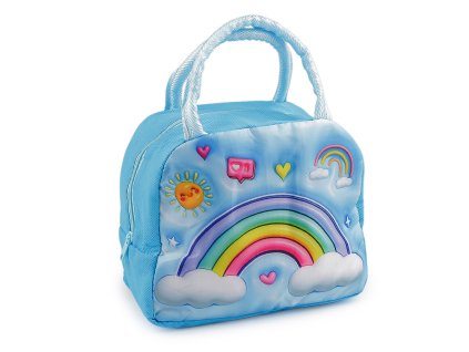 Termotaška skládací svačinová 21x18 cm (Balení 1 ks, Varianta 1 modrá azuro duha)