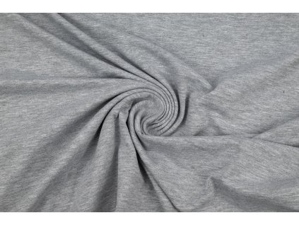 Bavlněný úplet světle šedé melé  II. jakost