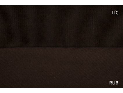 Manšestr 100 % bavlna tmavě hnědá