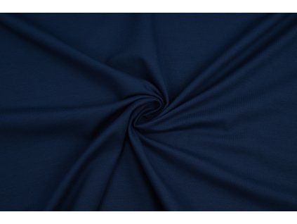 bavlneny uplet elasticky 220 g m2 tmavy jeans