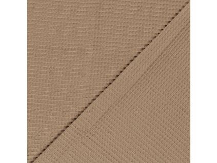 Bavlna vafle hnědá světlá