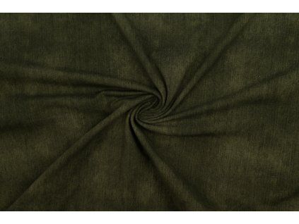 bavlneny uplet khaki odreny vzhled