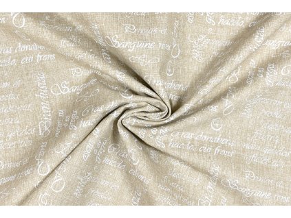 bavlnene platno bile pismo na bezove mensi