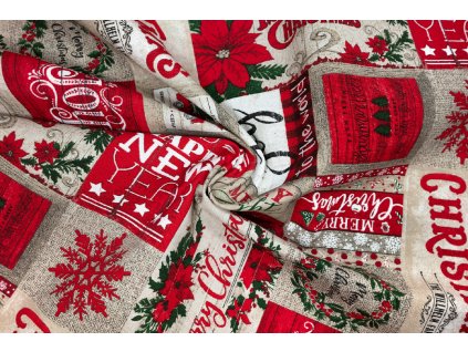 bavlna rezna christmas patchwork