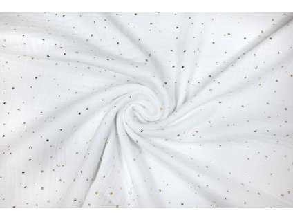 facovina zlate plasticke tecky na bile