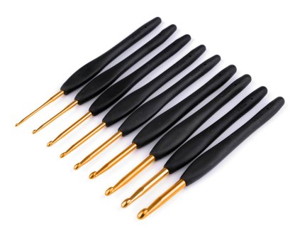 Háček na háčkování se silikonovou rukojetí vel. 2; 2,5; 3; 3,5; 4; 4,5; 5; 5,5; 6 (Balení 1 ks, Varianta 1 (2 mm) černá)