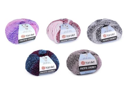 Pletací příze Pacific Chunky 100 g (Balení 1 ks, Varianta 5 (300) černá šedá světlá)