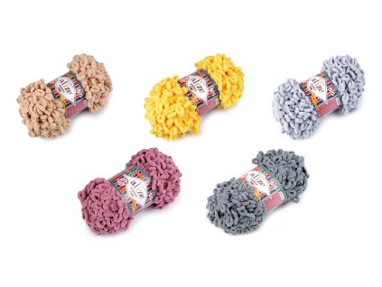 Pletací příze Alize Puffy Fine 100 g (Balení 1 ks, Varianta 2 (62) krémová světlá)