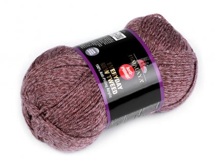 Příze pletací Everyday New Tweed 100 g (Balení 1 ks, Varianta 5 (75115) švestková)
