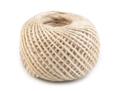 Jutový provázek Ø2 mm (Balení 9 ks, Varianta 1 (40m, 47g) režná světlá)