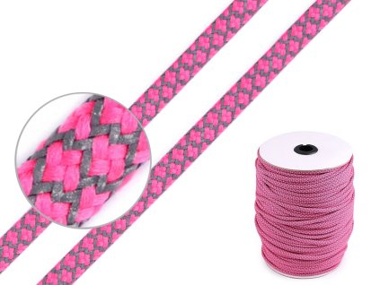 Oděvní šňůra s duší reflexní Ø5 mm (Balení 1 m, Varianta 4 červená)