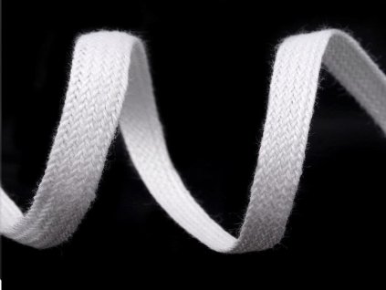 Pertle - kojenecká šňůrka šíře 5 mm (Balení 100 m, Varianta bílá)