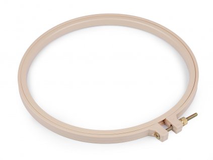 Vyšívací kruh plastový Ø18,5 cm (Balení 10 ks, Varianta béžová světlá)