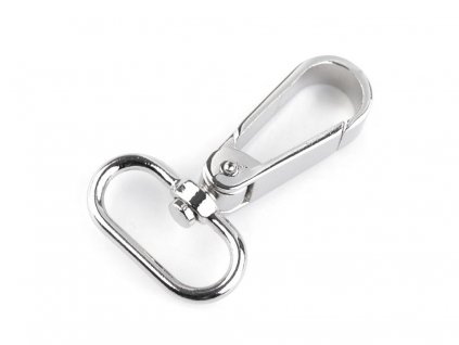 Kovová karabina otočná, průvlek 25 mm (Balení 2 ks, Varianta 2 staromosaz)