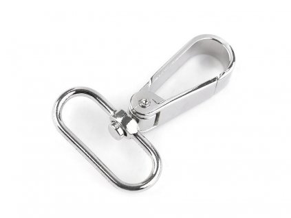 Kovová karabina otočná, průvlek 32 mm (Balení 10 ks, Varianta 1 nikl)