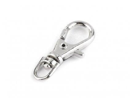 Kovová karabinka otočná, průvlek 4 mm (Balení 5 ks, Varianta 2 staromosaz)