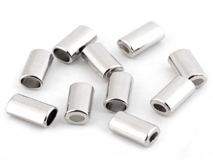 Kovová koncovka na šňůru oválná 8x14 mm (Balení 100 ks, Varianta 1 nikl)