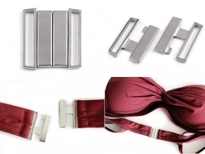 Plavkové zapínání šíře 25 mm kovové (Balení 1 pár, Varianta 1 nikl)