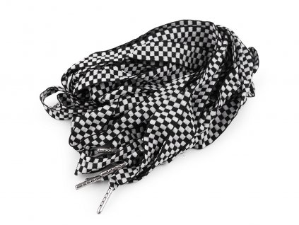 Oděvní šňůra s koncovkami do kapucí, délka 135 cm (Balení 2 ks, Varianta černá bílá)