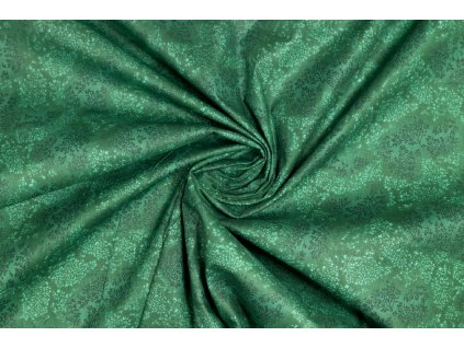 bavlnene platno vetvicky zelene