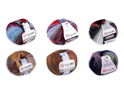 Pletací příze Harmony 50 g (Balení 1 ks, Varianta 7 (A-9)  hnědá světlá)