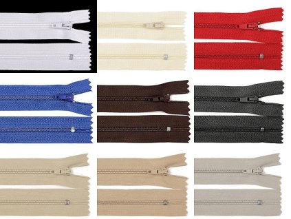 Spirálový zip No 3 délka 20 cm autolock (Balení 1 ks, Varianta 101 bílá)