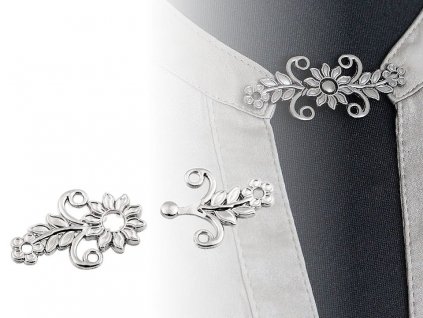 Ozdobné zapínání / cincher knoflík (Balení 1 pár, Varianta 1 nikl)