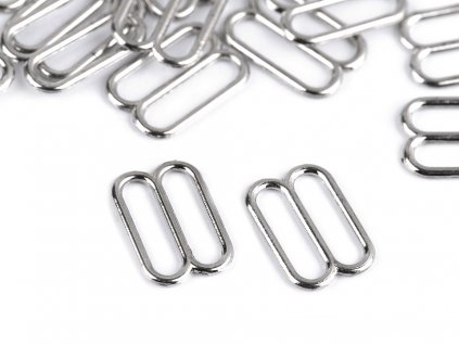 Posunovač na prádlo / motýlka šíře 12 mm kovový (Balení 20 ks, Varianta 2 nikl černý)