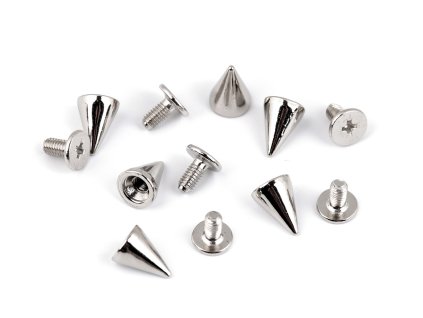 Ozdobný šroubovací hrot / nýt / nožičky na kabelky Ø7 mm (Balení 10 pár, Varianta 1 (9,5 mm) nikl)