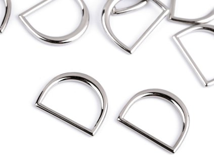 Polokroužek na textil a obuv šíře 20 mm plochý (Balení 20 ks, Varianta 1 nikl)