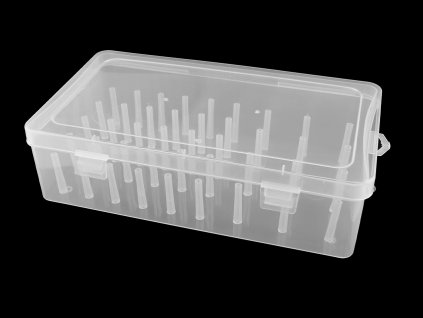Plastový box na 42 ks nití (Balení 1 ks, Varianta 1 transparent)