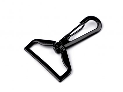 Kovová karabina otočná, průvlek 38 mm (Balení 10 ks, Varianta černý lak)