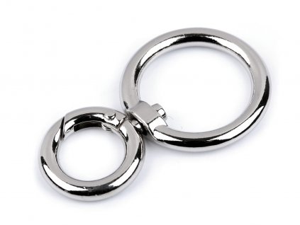 Kovová karabina otočná, průvlek 25 mm (Balení 12 ks, Varianta 1 nikl)