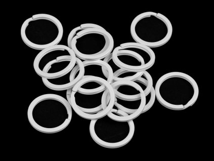 Kroužek na klíče Ø30 mm plochý (Balení 20 ks, Varianta 1 bílá)