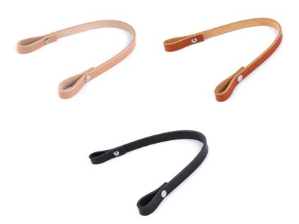 Kožené ucho na kabelku šíře 1 cm délka 30 cm (Balení 1 ks, Varianta 1 přírodní stř.)