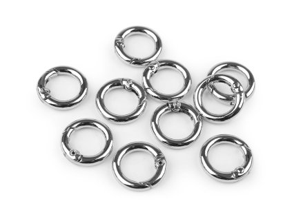 Karabina kulatá na kabelky / kroužek na klíče Ø13 mm (Balení 10 ks, Varianta 1 nikl)