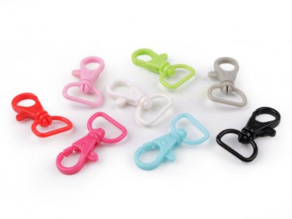 Plastová karabina průvlek 17 mm (Balení 5 ks, Varianta 2 růžová sv.)