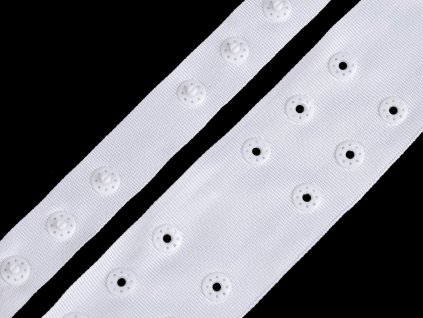 Zapínání na body šíře 42 mm dvojité (Balení 1 m, Varianta 1 bílá)