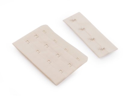 Zapínání na podprsenky, plyš šíře 75 mm čtyřřadé (Balení 10 pár, Varianta 1 krémová světlá)