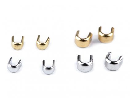 Koncovka na spirálový a kovový zip No 3; 5; 8; 10 horní (Balení 10 g, Varianta 1 (3 mm) nikl)