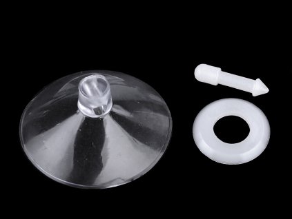 Přísavka k uchycení dekorací s pojistkou Ø40 mm (Balení 5 sada, Varianta transparent)